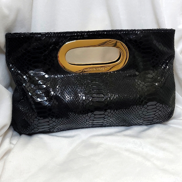MICHAEL Michael Kors Handbags - Michael Kors Berkeley Patent Python Clutch